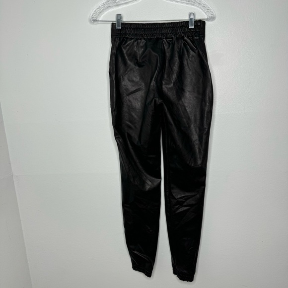 Spanx faux leather black noir jogger xs - Picture 6 of 9